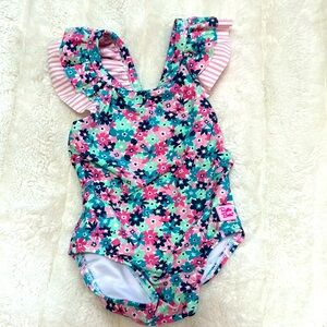 RuffleButts - Ruffle Floral One Piece - 12-18mo - VGUC